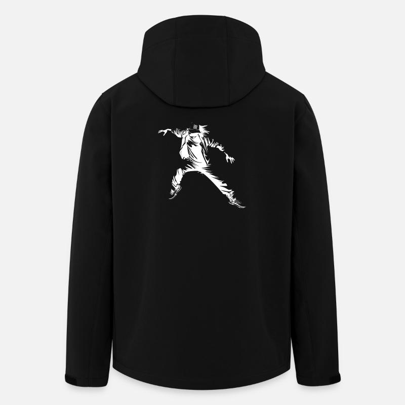 Breakdance Sketch - Men’s Recycled Softshell Jacket by Stanley/Stella - black