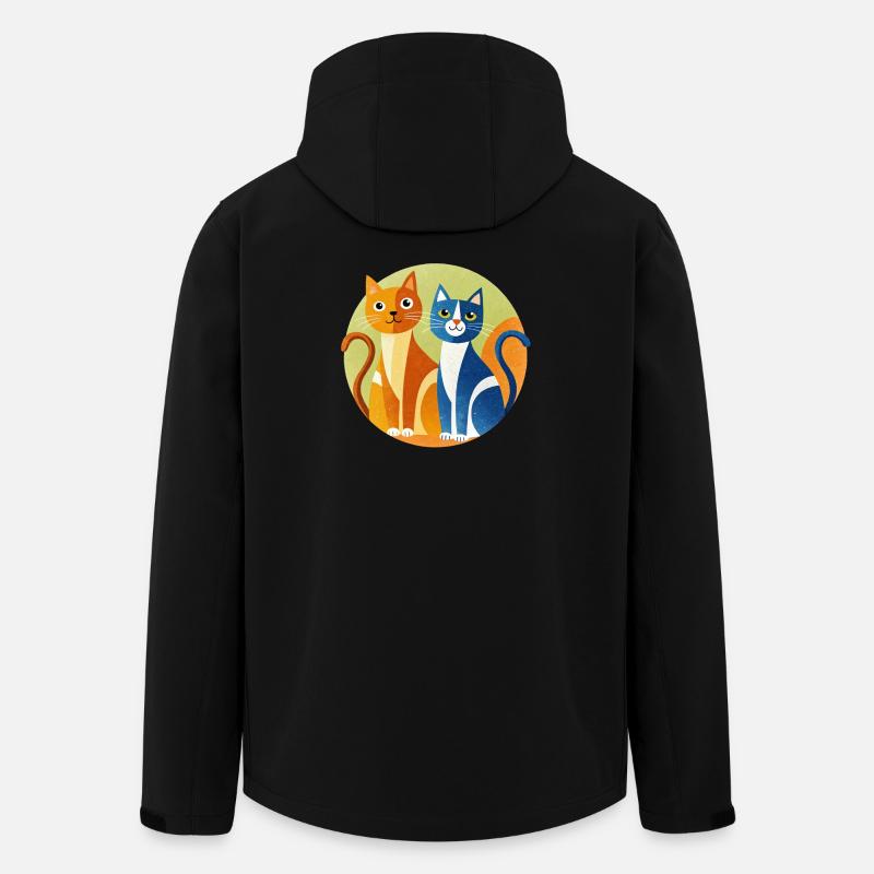 Circle Cats Duo - Recycelte Männer Softshell-Jacke von Stanley/Stella - Schwarz