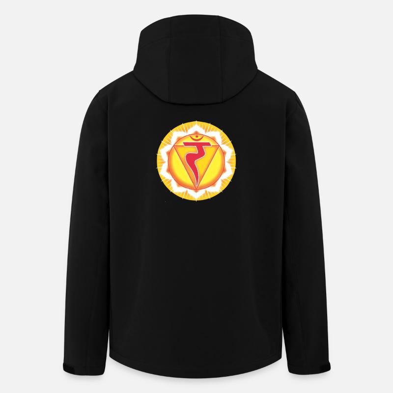 Nabelchakra Manipura - Recycelte Männer Softshell-Jacke von Stanley/Stella - Schwarz