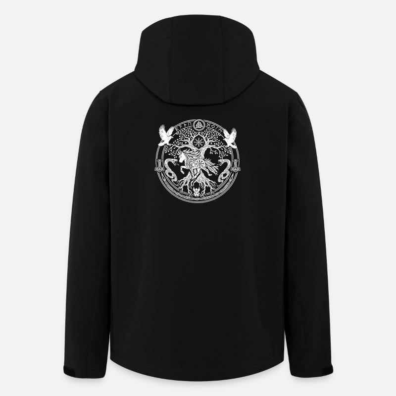 Nordisches Islandpferd - Recycelte Männer Softshell-Jacke von Stanley/Stella - Schwarz