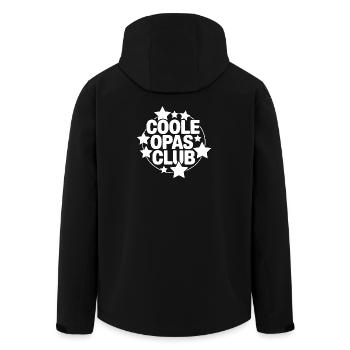 Coole Opas Club Logo - Recycelte Männer Softshell-Jacke von Stanley/Stella - Schwarz - Hinten - AI Model Male 185 light (185cm)