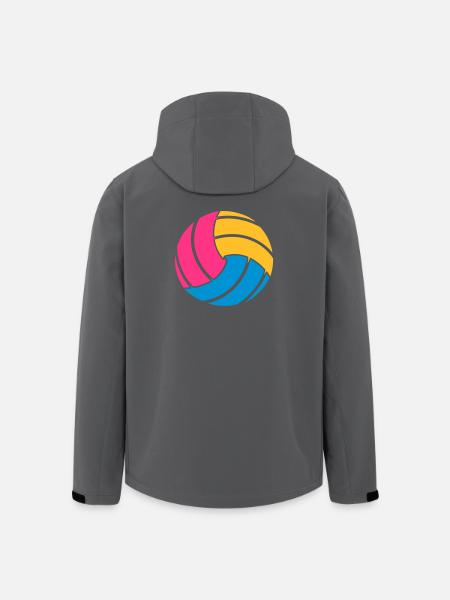 Volleyball - Recycelte Männer Softshell-Jacke von Stanley/Stella - Schwarz