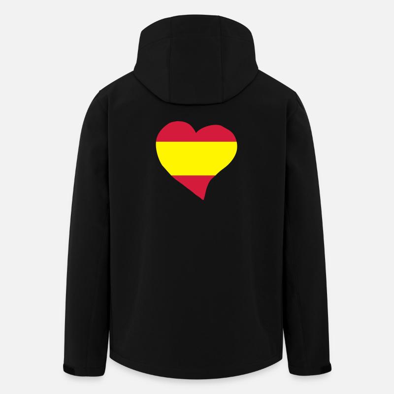 Spanischen Herz - Recycelte Männer Softshell-Jacke von Stanley/Stella - Schwarz