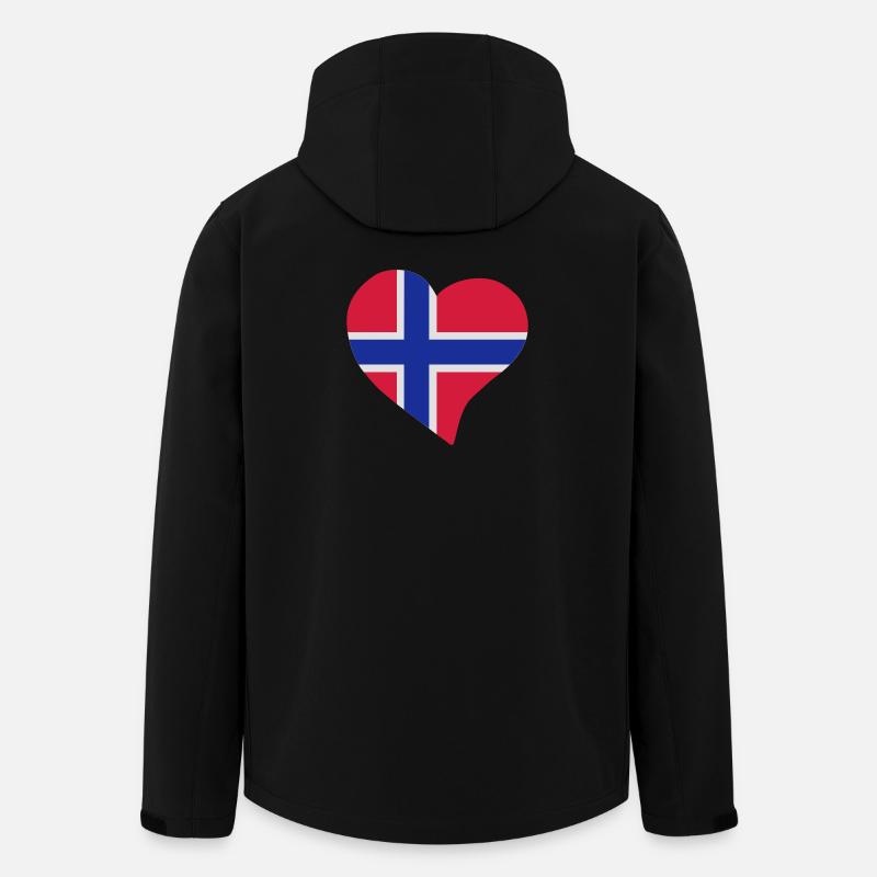 Norwegian Herz - Recycelte Männer Softshell-Jacke von Stanley/Stella - Schwarz