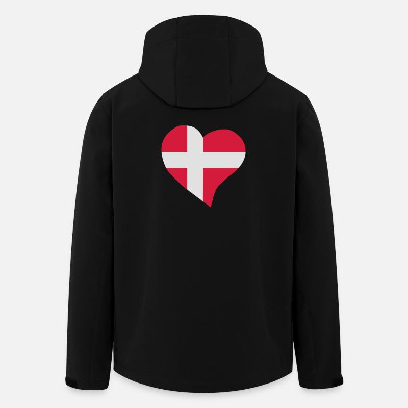 Danish Herz - Recycelte Männer Softshell-Jacke von Stanley/Stella - Schwarz