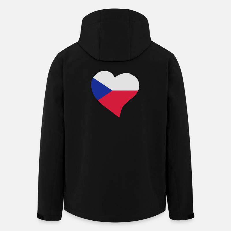 Tschechische Herz - Recycelte Männer Softshell-Jacke von Stanley/Stella - Schwarz