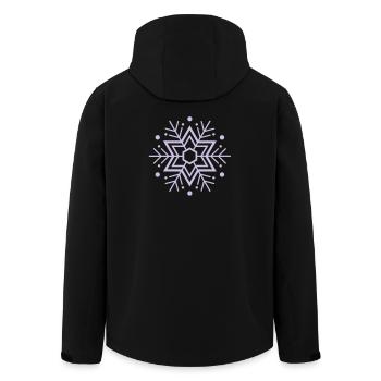 schneeflocke - Recycelte Männer Softshell-Jacke von Stanley/Stella - Schwarz - Hinten - AI Model Male 185 light (185cm)