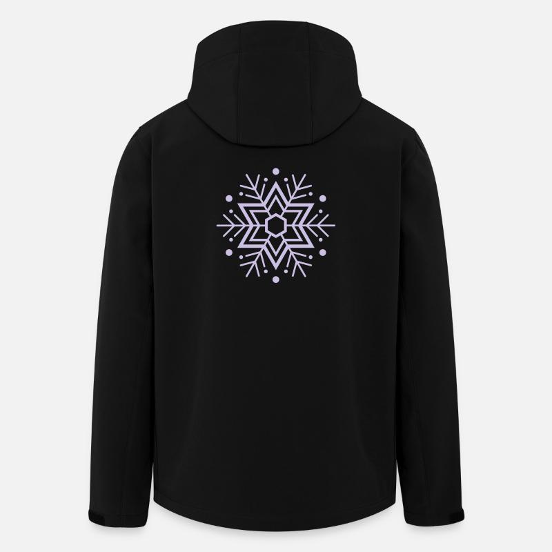 flocon de neige - Veste softshell homme en polyester recyclé Stanley/Stella - noir