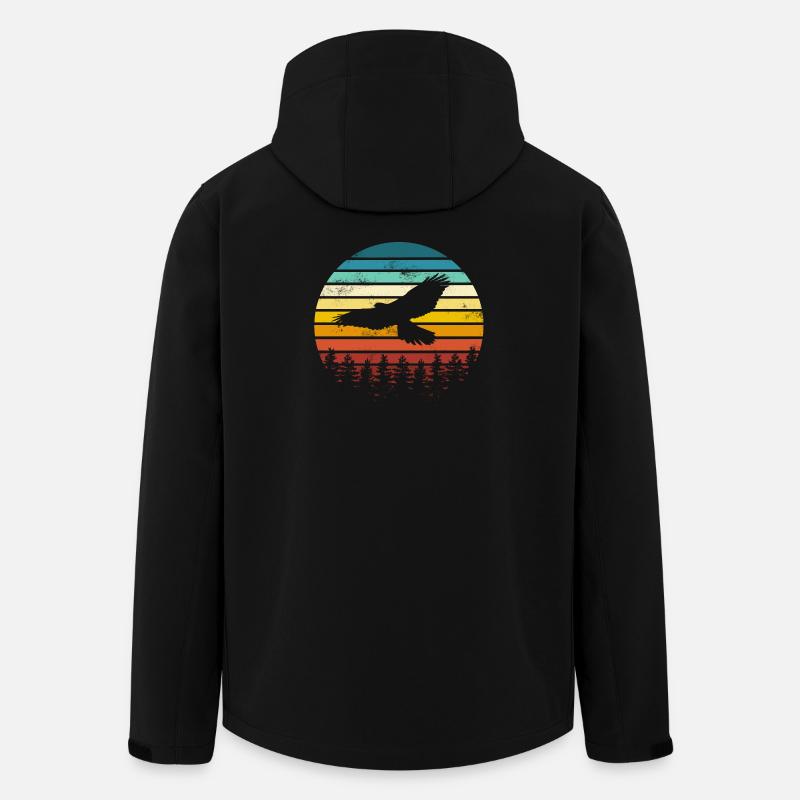 Vogel Adler - Recycelte Männer Softshell-Jacke von Stanley/Stella - Schwarz