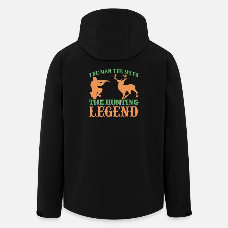 Myth hunter motif on clothing - Men’s Recycled Softshell Jacket by Stanley/Stella - black