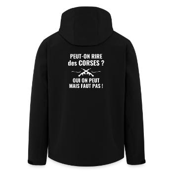 Corse, Corse humour, je suis Corse, île de beauté - Veste softshell homme en polyester recyclé Stanley/Stella - noir - Dos - AI Model Male 185 light (185cm)