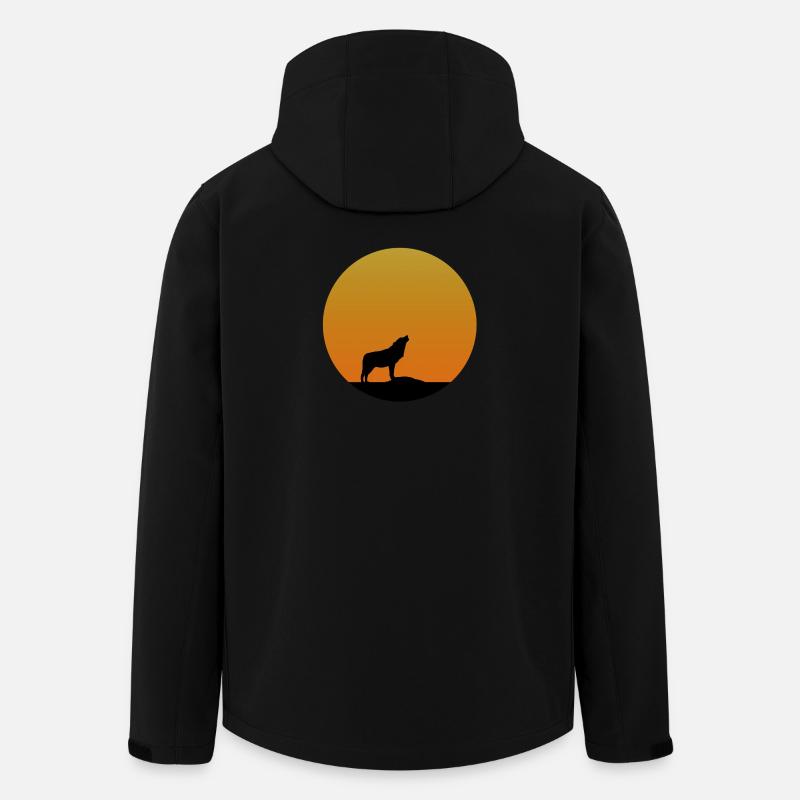 Lever de soleil de loup - Veste softshell homme en polyester recyclé Stanley/Stella - noir