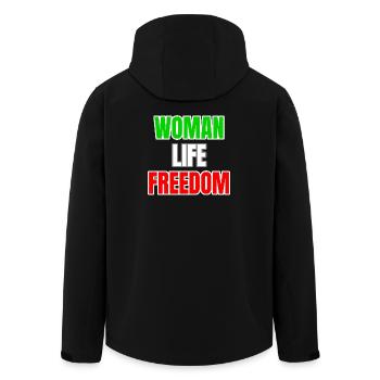 Liberté de vie de femme - Veste softshell homme en polyester recyclé Stanley/Stella - noir - Dos - AI Model Male 185 light (185cm)