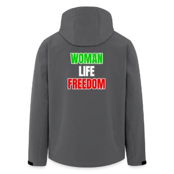 Liberté de vie de femme - Veste softshell homme en polyester recyclé Stanley/Stella - charbon - Dos - AI Model Male 185 light (185cm)