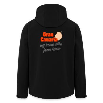 Gran Canaria comme chez soi loin de chez soi - Veste softshell homme en polyester recyclé Stanley/Stella - noir - Dos - AI Model Male 185 light (185cm)