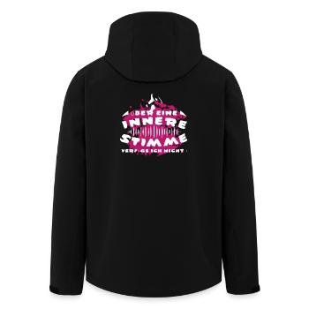 Innere Stimme - Recycelte Männer Softshell-Jacke von Stanley/Stella - Schwarz - Hinten - AI Model Male 185 light (185cm)