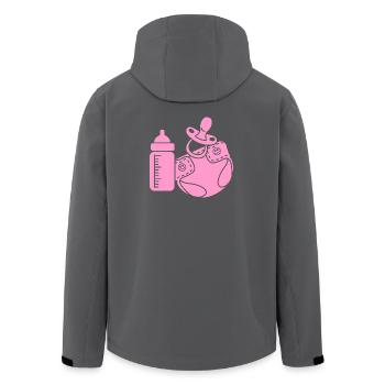 Pink Girl Baby Supplies: - Recycelte Männer Softshell-Jacke von Stanley/Stella - Schwarz - Hinten - AI Model Male 185 light (185cm)