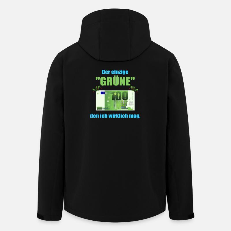 Den Grüne mag ich ! - Recycelte Männer Softshell-Jacke von Stanley/Stella - Schwarz