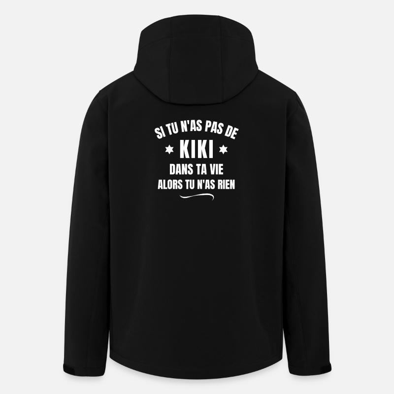 prénom kiki, kiki, surnom, pseudonyme, sobriquet - Veste softshell homme en polyester recyclé Stanley/Stella - noir