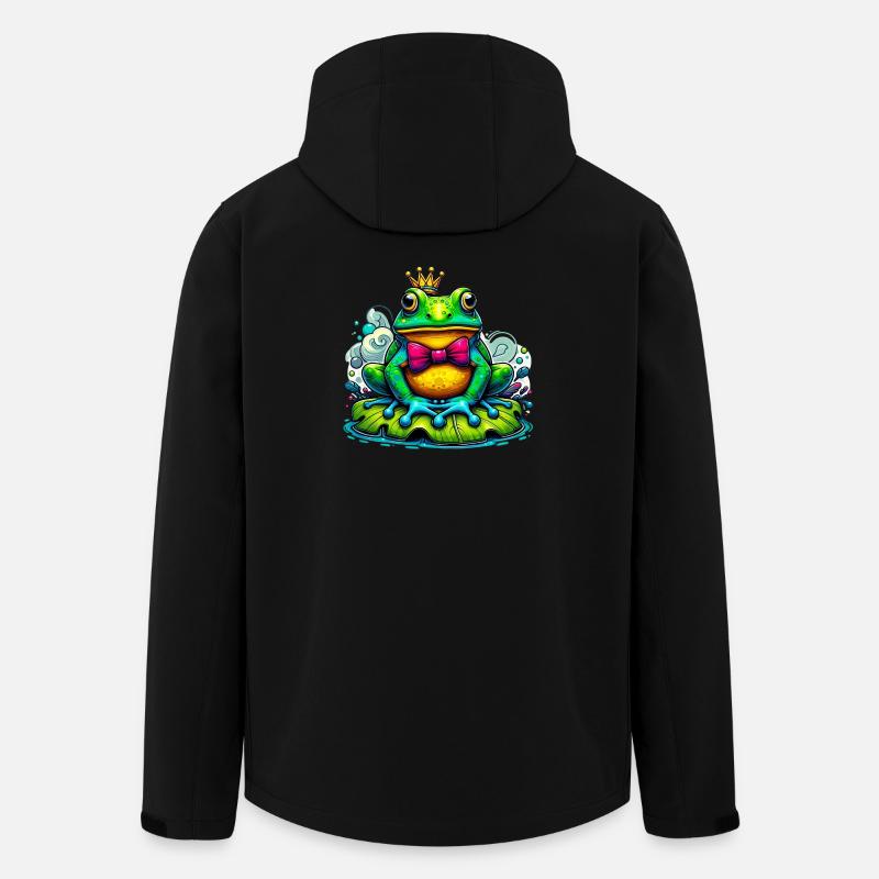 Frosch mit der Königskrone - Recycelte Männer Softshell-Jacke von Stanley/Stella - Schwarz