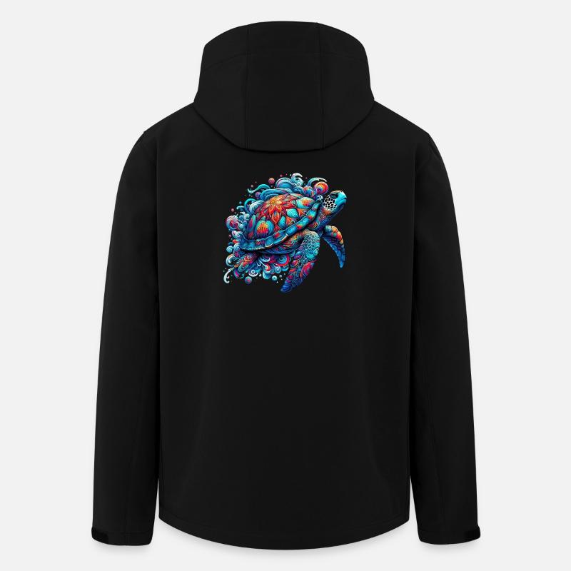 Turtle - Men’s Recycled Softshell Jacket by Stanley/Stella - black