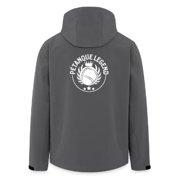 Boules de pétanque pour pétanque, pétanque et pétanque - Veste softshell homme en polyester recyclé Stanley/Stella - noir - Dos - AI Model Male 185 light (185cm)