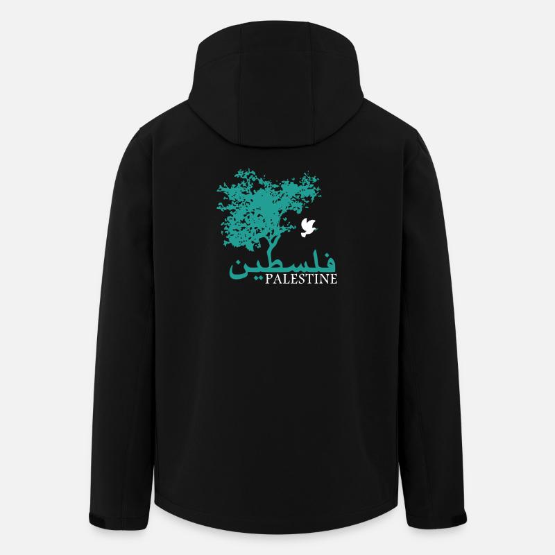 Olivetree Peace Palestine - Recycelte Männer Softshell-Jacke Discoverer von Stanley/Stella - Schwarz