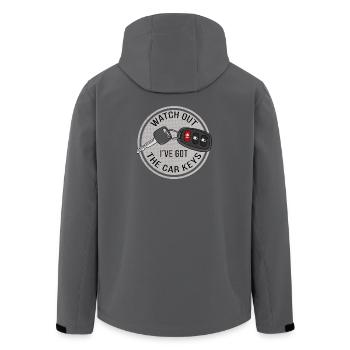 Watch Out I've Got The Car Keys - Men’s Recycled Softshell Jacket by Stanley/Stella - anthracite - Back - AI Model Male 185 light (185cm)