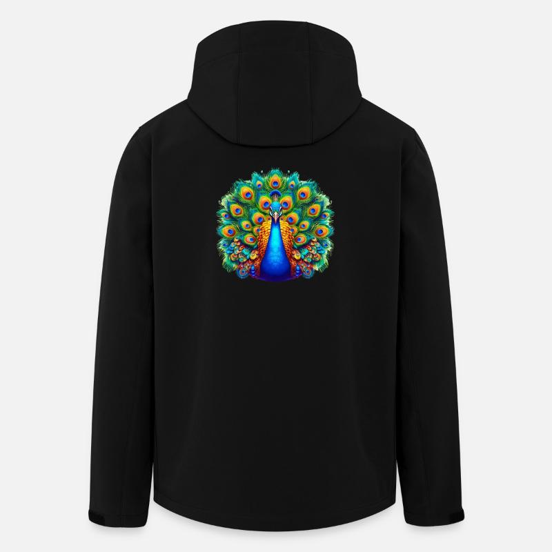 Pfau - Recycelte Männer Softshell-Jacke von Stanley/Stella - Schwarz