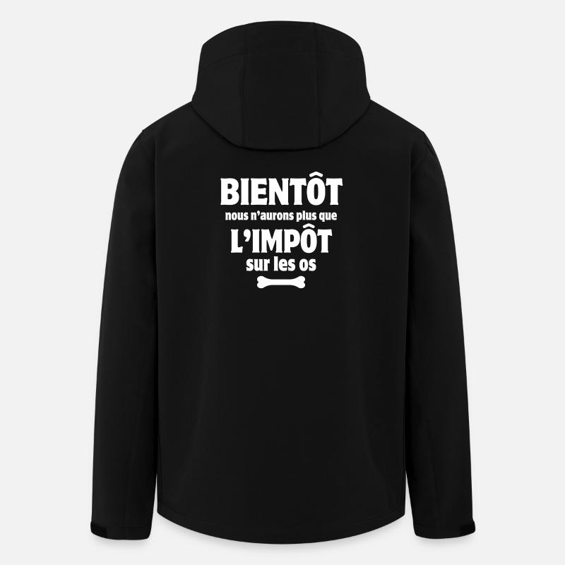 impôts, injustice, gouvernement - Veste softshell homme en polyester recyclé Stanley/Stella - noir