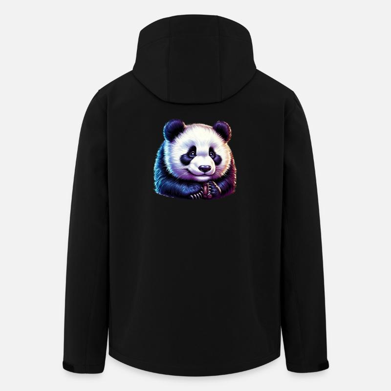 Panda - Recycelte Männer Softshell-Jacke von Stanley/Stella - Schwarz