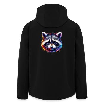 Raccoon - Men’s Recycled Softshell Jacket by Stanley/Stella - black - Back - AI Model Male 185 light (185cm)