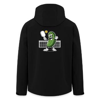 Dill With It Pickleball Player - Men’s Recycled Softshell Jacket by Stanley/Stella - black - Back - AI Model Male 185 light (185cm)