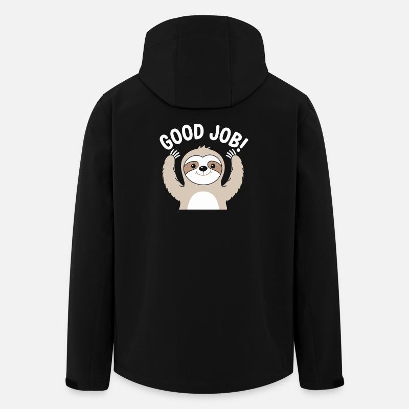 Sloth Good Job Cheer - Men’s Recycled Softshell Jacket by Stanley/Stella - black
