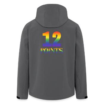 12 Punkte Eurovision Song Contest - Recycelte Männer Softshell-Jacke von Stanley/Stella - Schwarz - Hinten - AI Model Male 185 light (185cm)