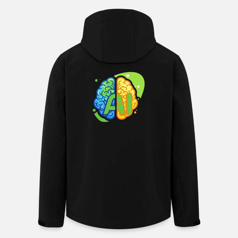 KI-Logo - Recycelte Männer Softshell-Jacke von Stanley/Stella - Schwarz