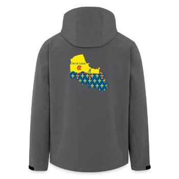 Carte stylisée du Pas-de-Calais avec ses symboles - Veste softshell homme en polyester recyclé Stanley/Stella - noir - Dos - AI Model Male 185 light (185cm)