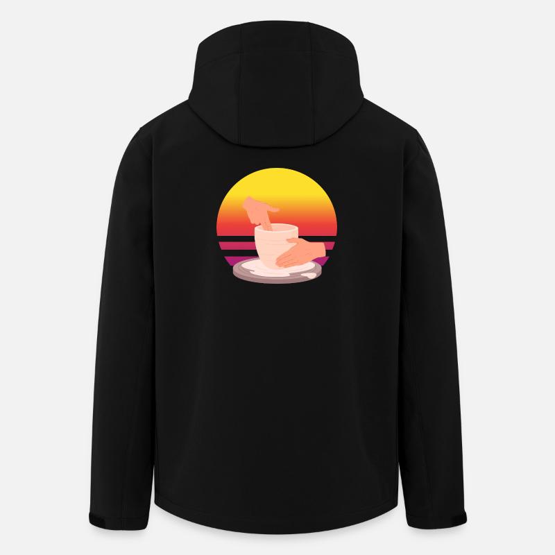 Passion céramique Coucher de soleil - Veste softshell homme en polyester recyclé Stanley/Stella - noir