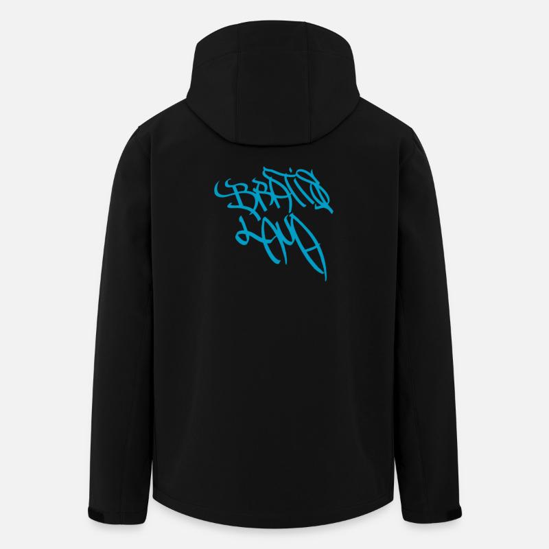 Lettrage de graffiti urbain à Bratislava - Veste softshell homme en polyester recyclé Stanley/Stella - noir