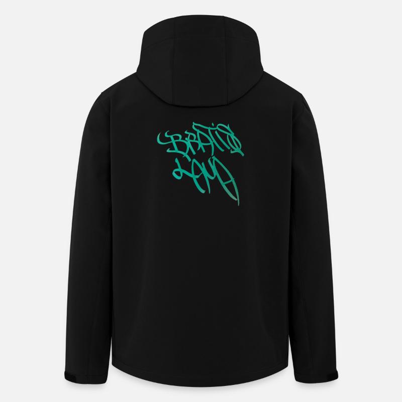 Graffiti calligraphy design Bratislava - Men’s Recycled Softshell Jacket by Stanley/Stella - black