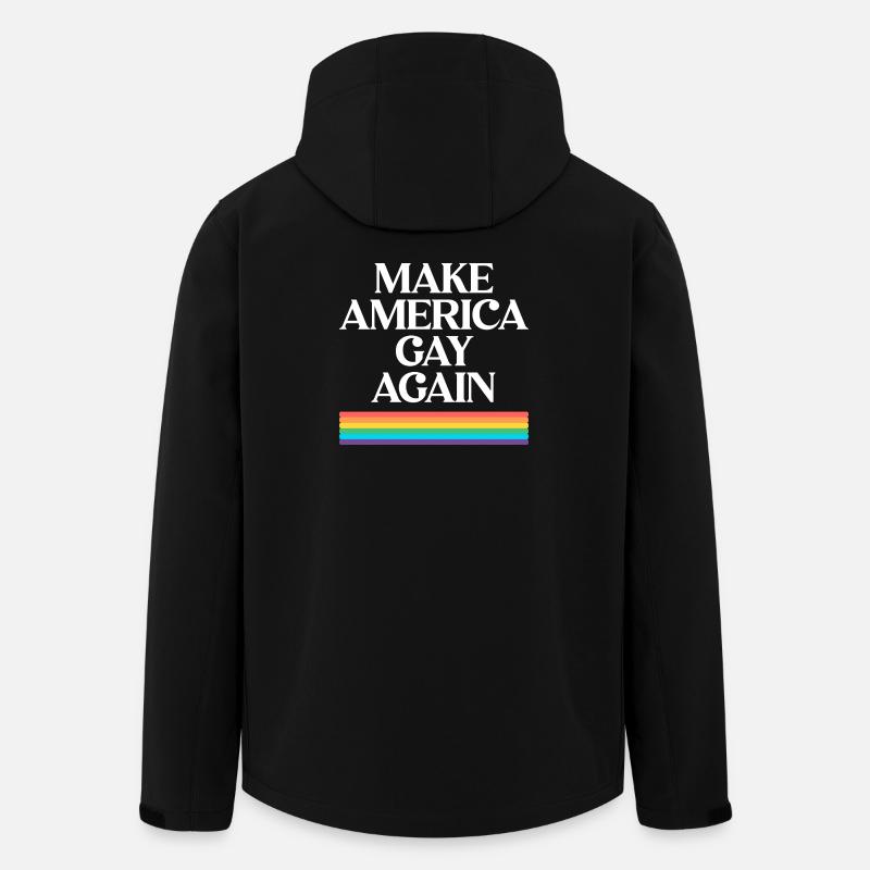 Make America Gay Again - Pride Design - Recycelte Männer Softshell-Jacke von Stanley/Stella - Schwarz