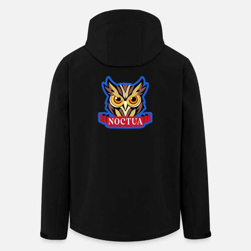 Noctua Owl Bold Emblem - Men’s Recycled Softshell Jacket by Stanley/Stella - black