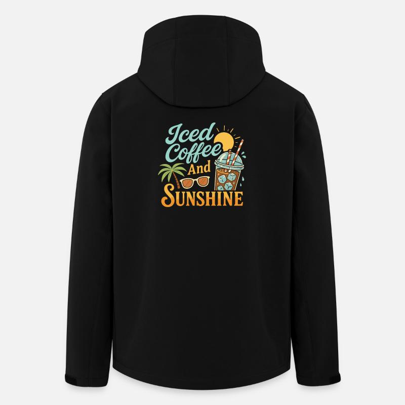 Café glacé et soleil - Veste softshell homme en polyester recyclé Stanley/Stella - noir