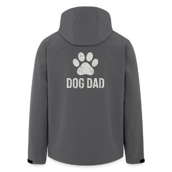 Pfote Hund Papa Fußabdruck - Recycelte Männer Softshell-Jacke von Stanley/Stella - Anthrazit - Hinten - AI Model Male 185 light (185cm)