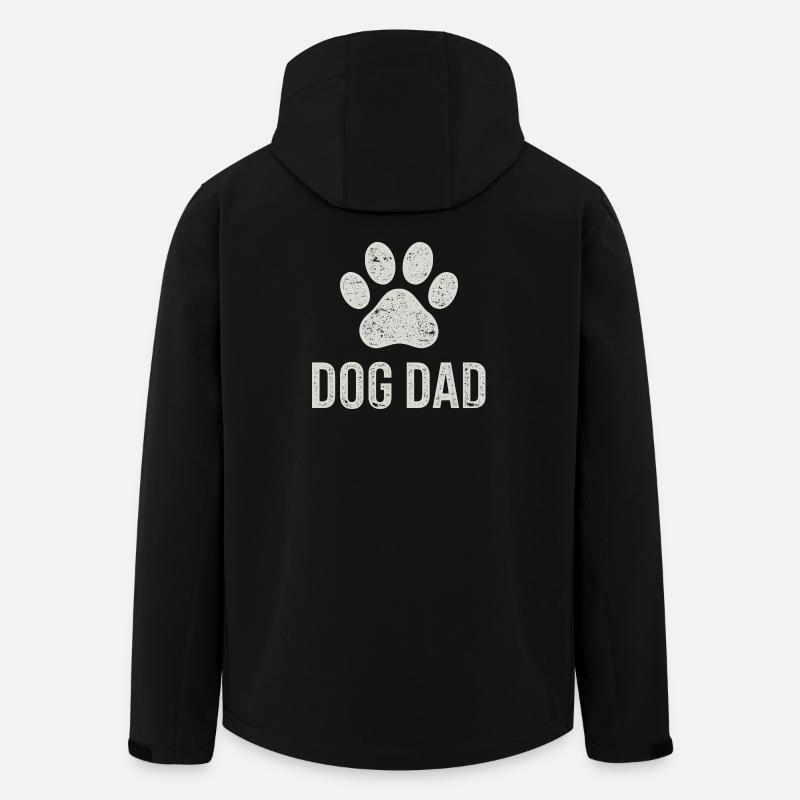 Empreinte Patte Chien Papa - Veste softshell homme en polyester recyclé Stanley/Stella - noir