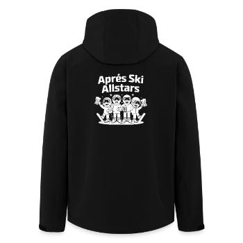  Après Ski Allstars Skiteam Hüttengaudi - Recycelte Männer Softshell-Jacke von Stanley/Stella - Schwarz - Hinten - AI Model Male 185 light (185cm)