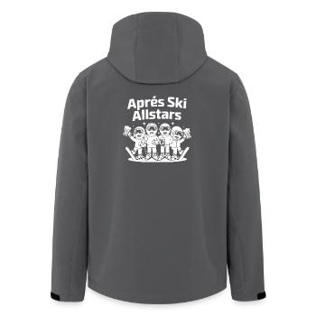 Après-ski Allstars Skiteam Hüttengaudi - Veste softshell homme en polyester recyclé Stanley/Stella - charbon - Dos - AI Model Male 185 light (185cm)