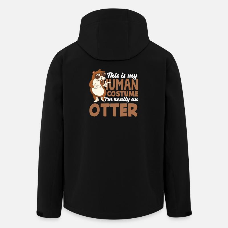 Seeotter Cartoon Menschliches Kostüm - Recycelte Männer Softshell-Jacke von Stanley/Stella - Schwarz