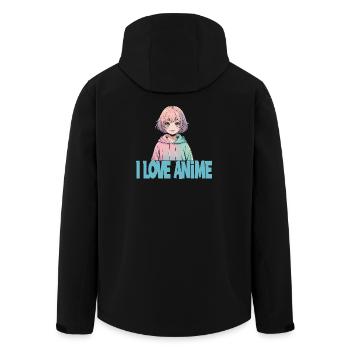 J’AIME L’ANIME Kawaii Manga Fille Pastel Otaku - Veste softshell homme en polyester recyclé Stanley/Stella - noir - Dos - AI Model Male 185 light (185cm)