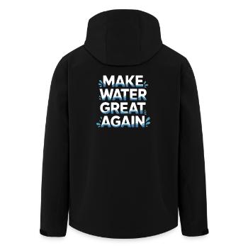 Rendez l’eau à nouveau grande - Veste softshell homme en polyester recyclé Stanley/Stella - noir - Dos - AI Model Male 185 light (185cm)